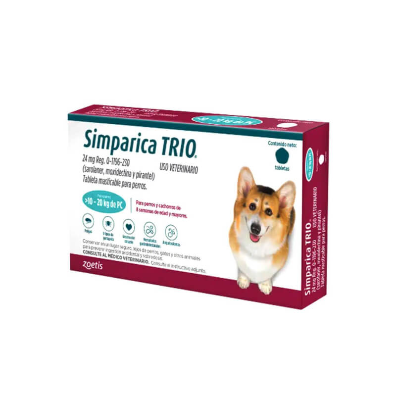 Simparica trio 10-20kg 3 comp