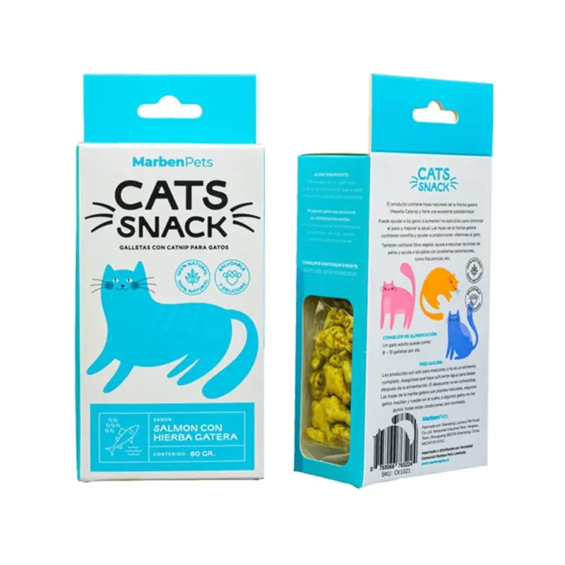 Cats snack galleta con hierba gatera salmón Insufarma